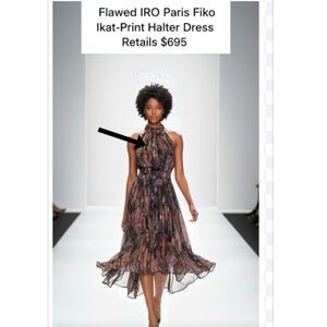 IRO Flawed Black and Purple High Low Dress